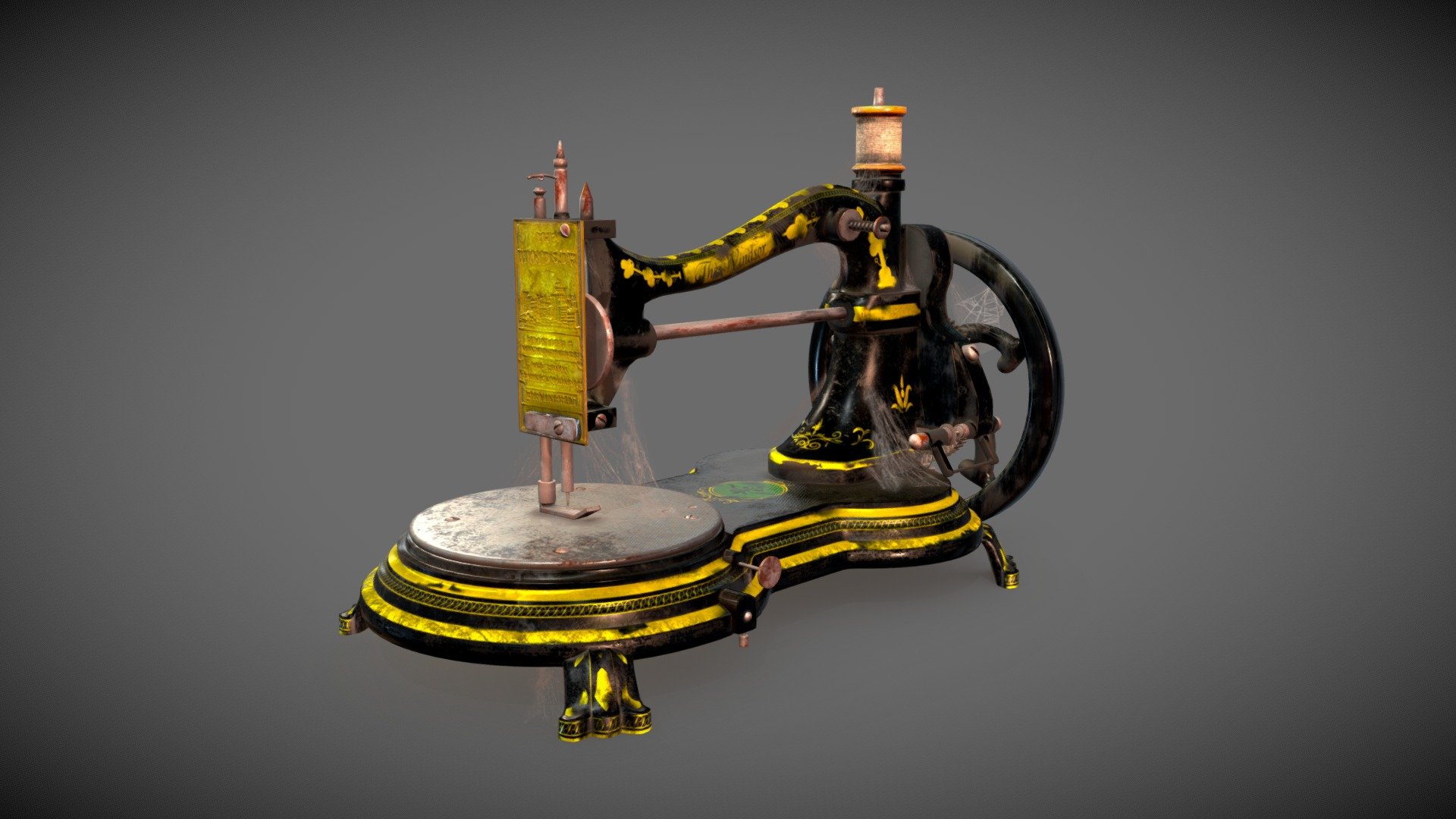 This was a personal project to create something with a realistic style. :) - Old Sewing Machine - 3D model by Lyzzerd 3d model