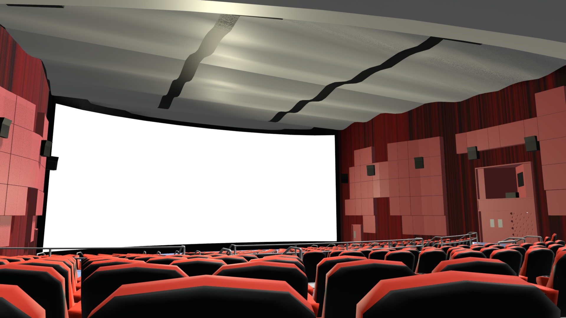 Model of my favorite movie theater &ndash; the Seattle Cinerama - My Favorite Theater - 3D model by Chris (@CliffDweller) 3d model