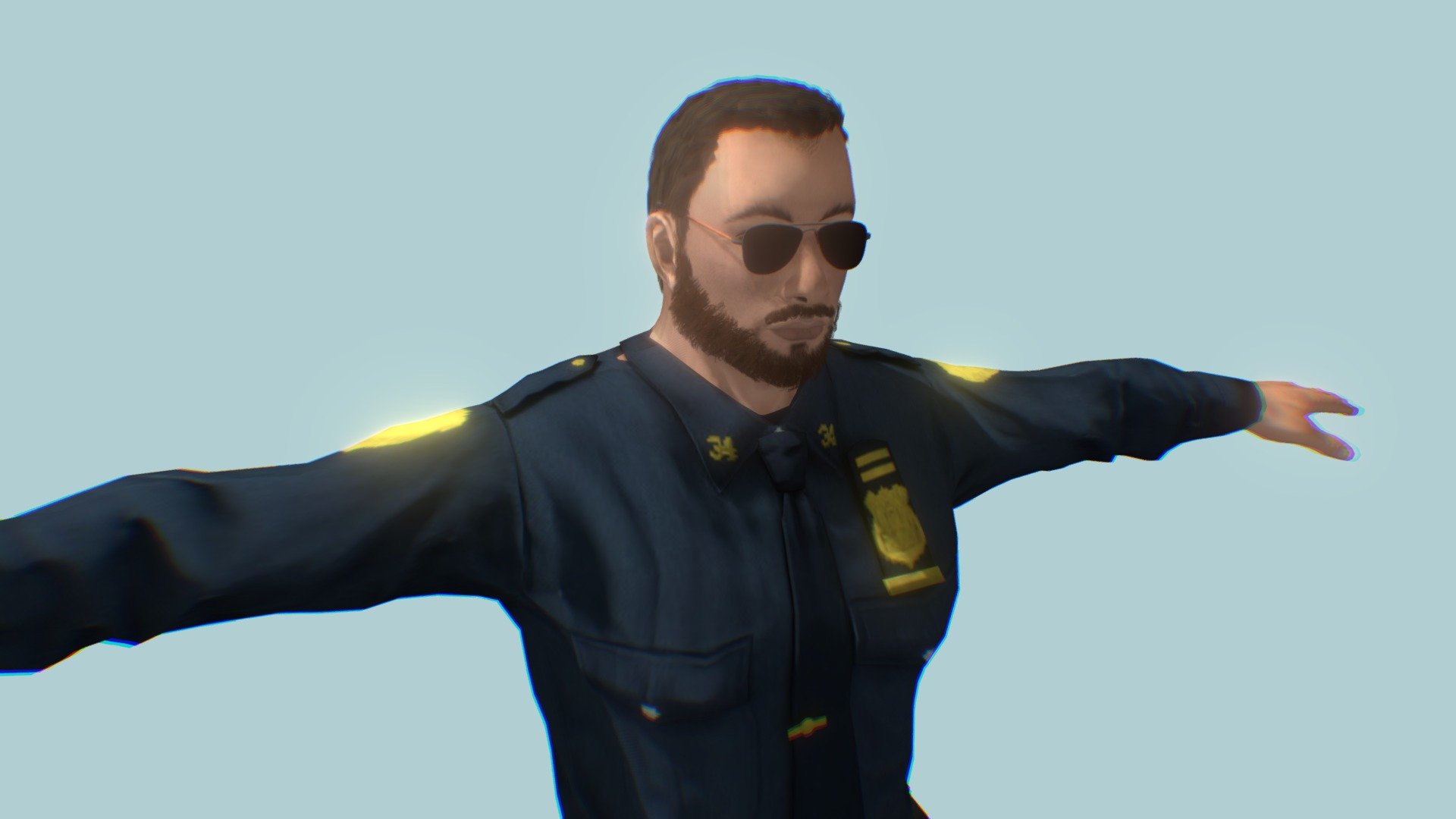 A police officer model for free - Police With Sun Glasses - Download Free 3D model by SAM - IE (@itsnarutofan) 3d model