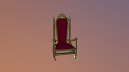 Throne medieval, throne, golden, velvet-fabric, chair, gold