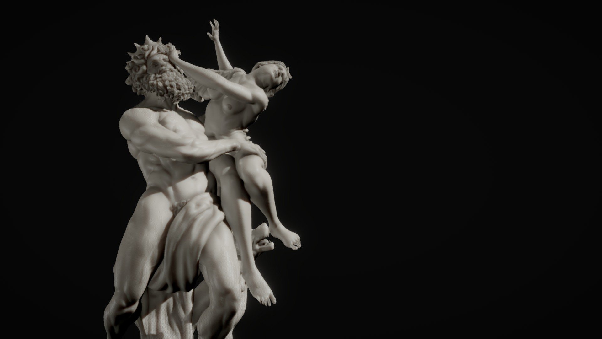 Project sculpted with Zbrush from zero by me about &ldquo;The Rape of Proserpina