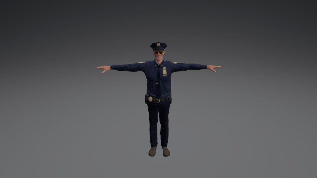 Policeman - 3D model by Aeonian (@Entelechy) 3d model