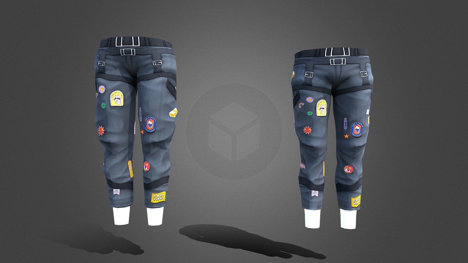 Wearable reward for the End Of Year Quest in Decentraland. These unisex trousers have straps, buckles, belts, pockets and lots of fun patches. Which patch is your favourite?

Play the End Of Year 2023 Quest in Decentraland at coordinates 148, -100.

Get your pair here.

Created by KJWalker of LowPolyModels 3d model