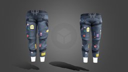 Patch Pants | Digital Collectible style, fashion, urban, end, pants, buckle, strap, straps, tight, patch, collectible, buckles, belt, year, wearable, harness, pocket, wearables, trousers, pant, baggy, patches, creases, lowpolymodels, trouser, cropped, decentraland, pantalon, pants3d, nft, digital, 2023, noai