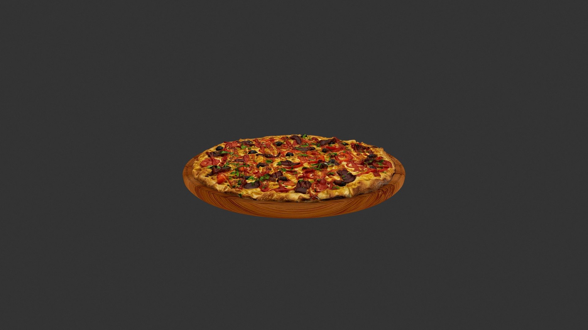 Pepper Oliv Pepper Pizza - 3D model by alex.alexandrov.a 3d model