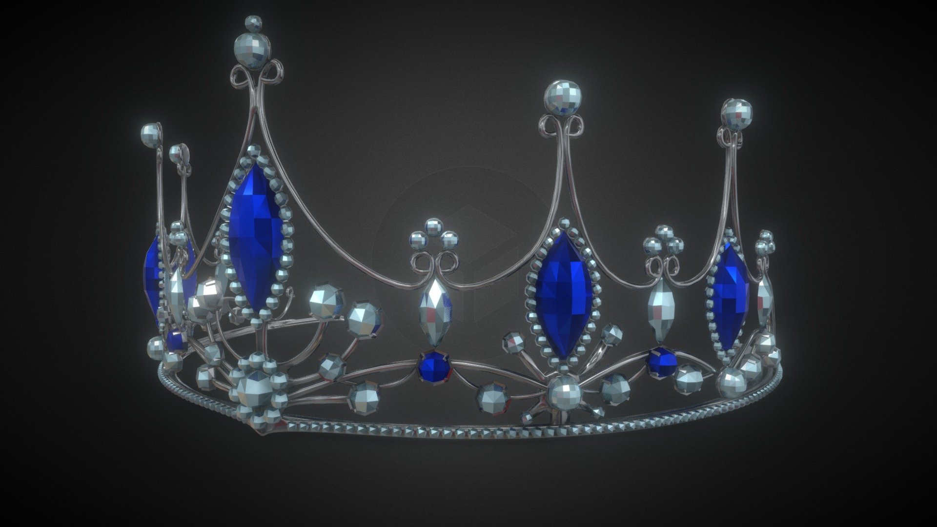 Princess crown - 3D model by Rbone3D 3d model