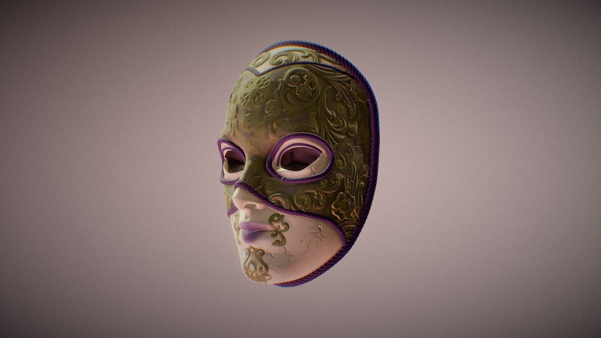 Mask, venetian style. #SculptJanuary18 #Zbrush - Sculpt January - Day 2 - 3D model by defmaka 3d model
