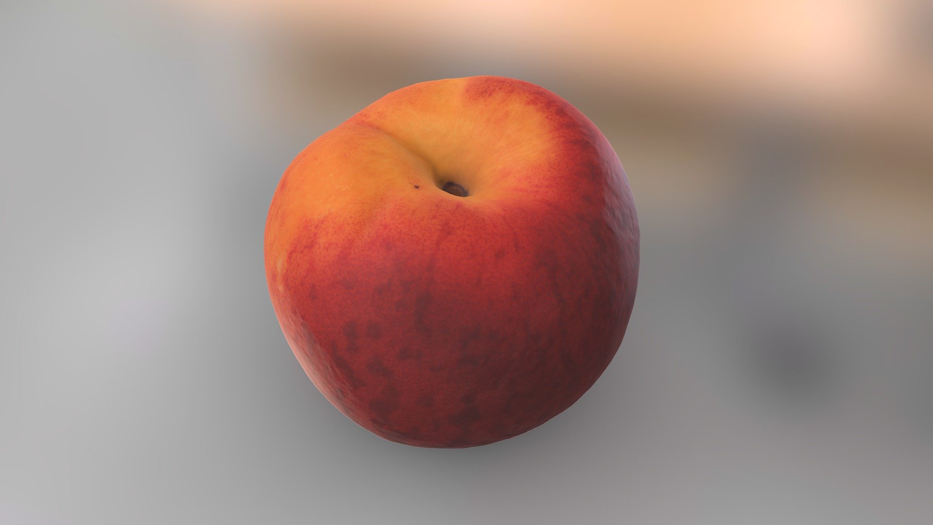 30k triangle scan model of a peach via photogrammetry with PBR materials and slight subsurface scattering - Peach - Buy Royalty Free 3D model by SmallpolyArt 3d model