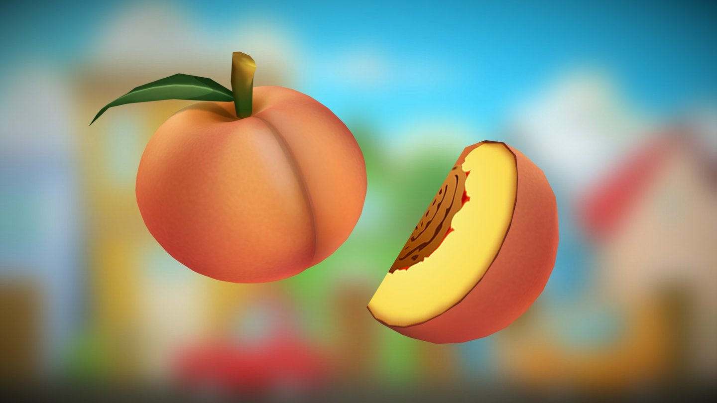 Peach - 3D model by Neberkenezer 3d model