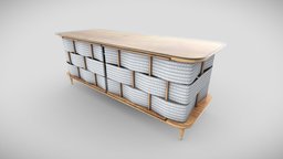 Table | Download = Like please room, wooden, stand, fashion, staff, furniture, table, wicker, 3d, model, wood, free, sketchfab, interior, download, simple