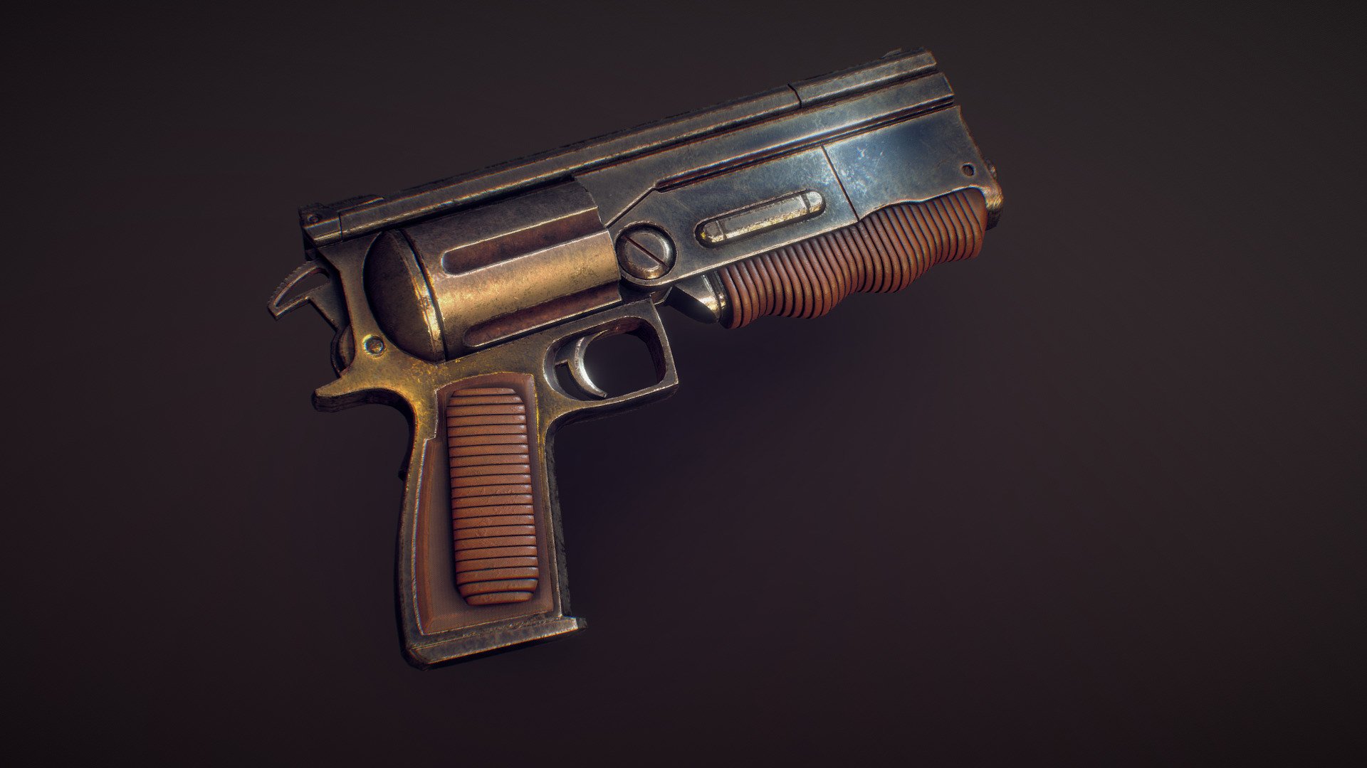 Old 10mm pistol from Fallout I - 10mm pistol - Buy Royalty Free 3D model by Sladegeorg 3d model