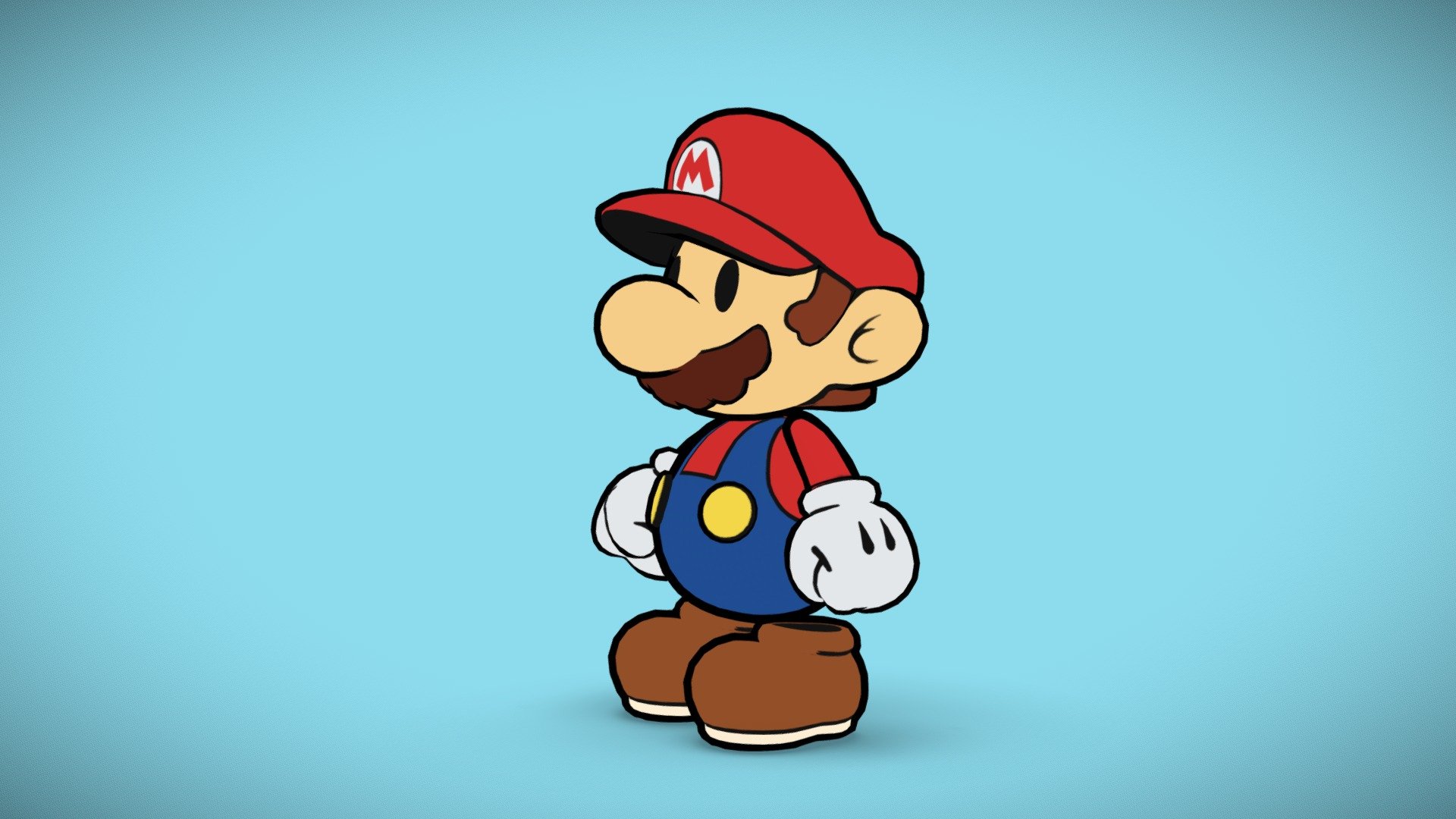 Paper Mario translated into 3D.
Made to study the creation of outline meshes; will be using these techniques for future projects! - Paper Mario - Fanart - 3D model by seanhicksart 3d model