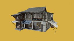 old building store, classic, town, oldbuilding, sketchup, street, shop