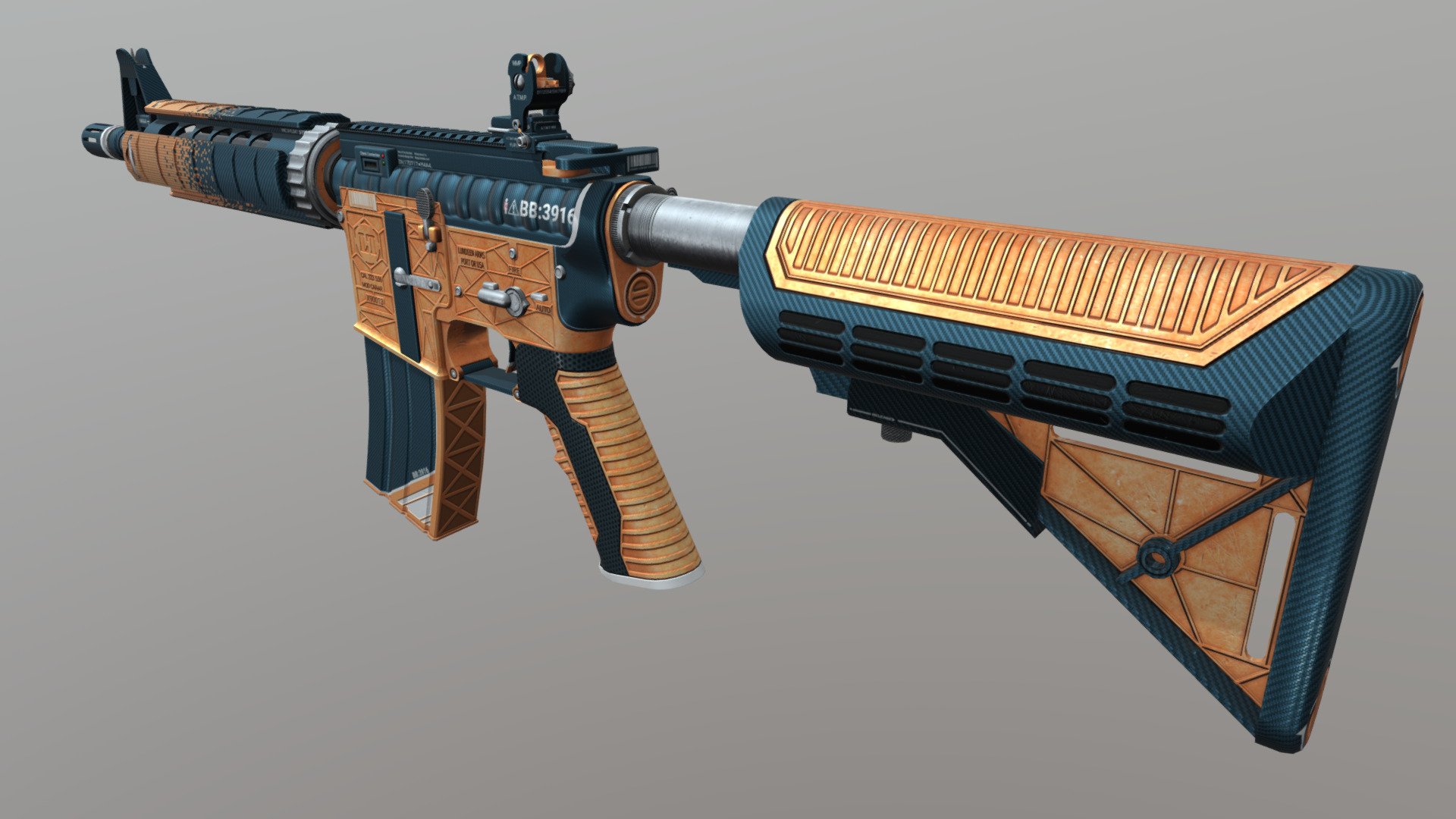 This M4A4 design was inspored by the game death sranding, mainly the in game BB pod&hellip;

This has been uploaded on the Steam workshop for CSGO; https://steamcommunity.com/sharedfiles/filedetails/?id=2419903046 - M4A4 - 3D model by citiz3n 3d model