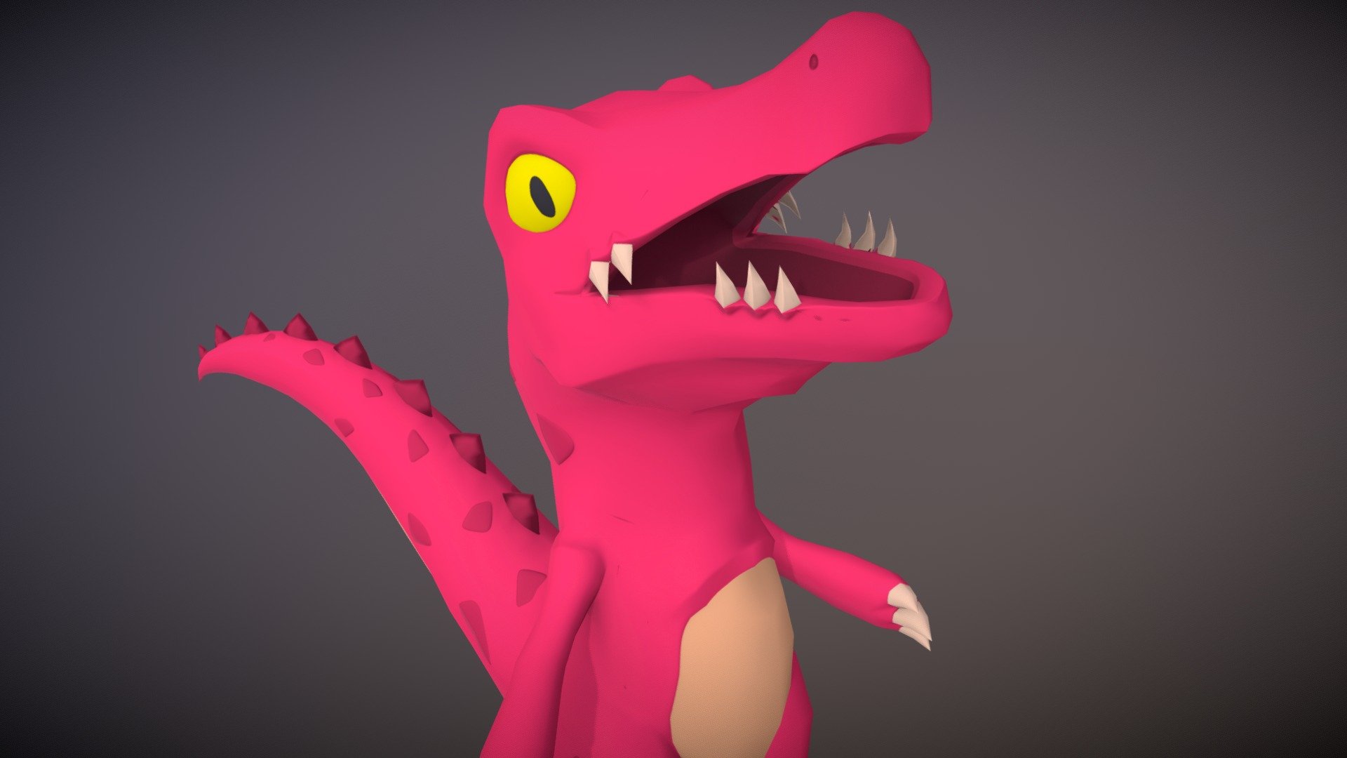 A crocodile I made for a gamejam I worked on 3d model
