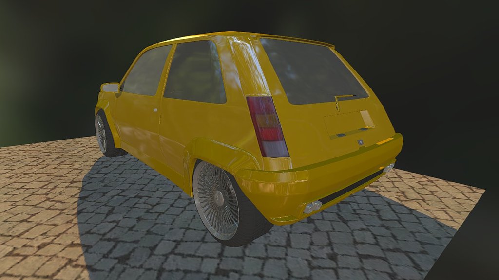 Made in blender - Renault 5 - 3D model by djad 3d model
