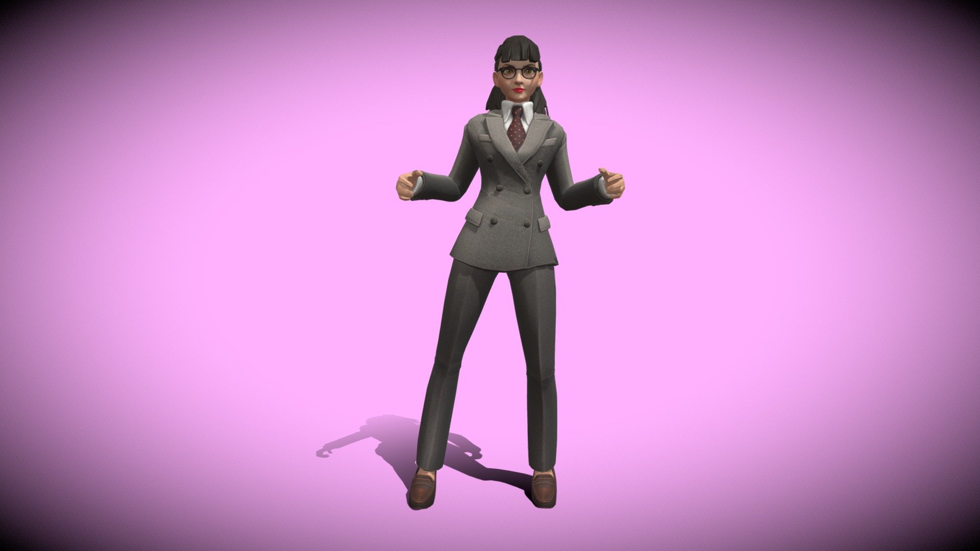 46 second animated female teacher dressed in a suit that stands and makes arm and hand gestures while she speaks. Rigged and ready for deployment into your project; game, virtual reality scene, augmented reality scene, or video. Add your own audio narration for a realistic voice presentation.

See this 3D model in action, and more models like it, here in this collection of free augmeneted reality apps:

https://morpheusar.com/ - Animated Female Teacher for Narration - Download Free 3D model by LasquetiSpice 3d model