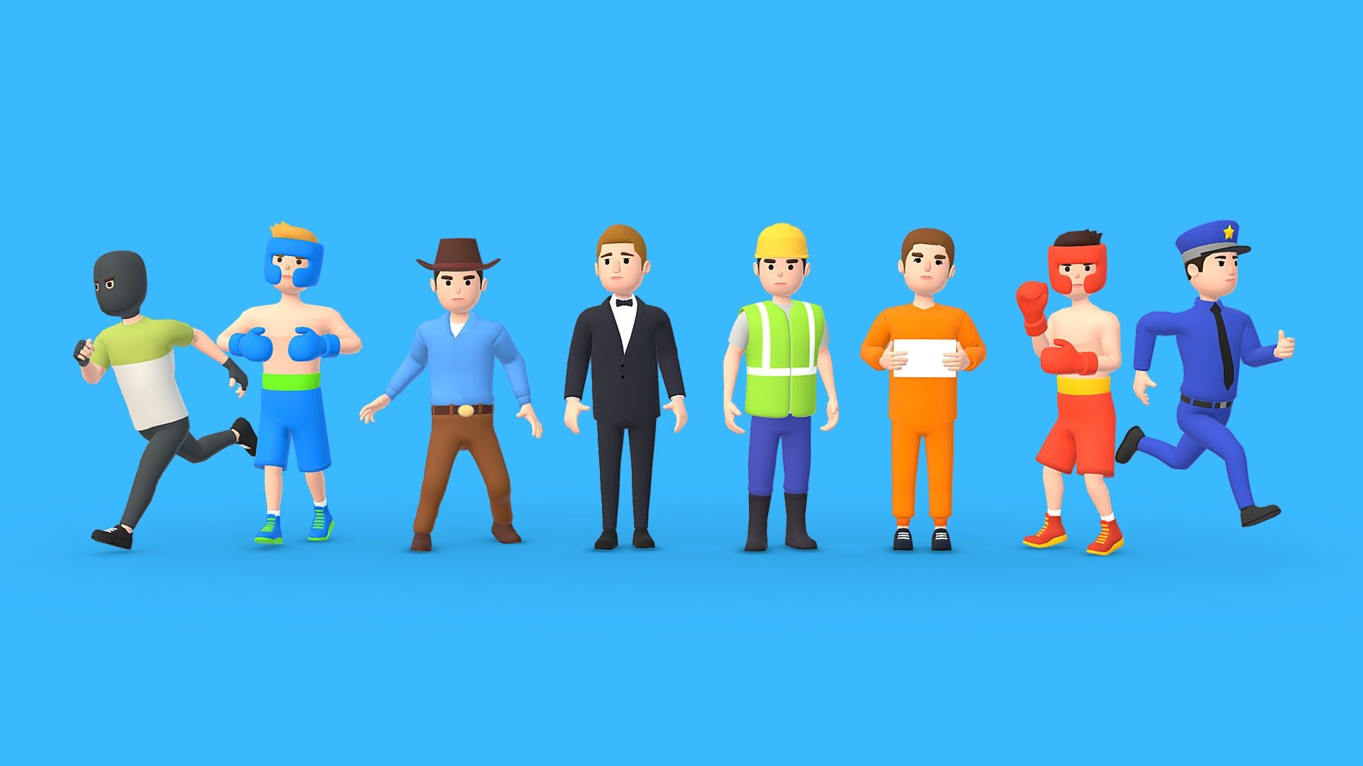HYPERCASUAL - Characters Vol 6. We are excited to introduce you to our latest collection of characters designed to take your game and app projects to the next level.

Key Features:




Free Updates: Your purchase includes free updates, meaning you'll have access to additional content and future enhancements.

Quality Support: Our support team is available to assist you with any questions or issues. We are committed to providing you with the best possible experience.

Commercial License: With HYPER CASUAL CHARACTERS VOL 6, you'll receive a full commercial license to use these characters in your projects without legal worries.

Features: Blender Native File, FBX format, PNG Textures 1024x1024, UV Maps, Body Rig

Don't miss the opportunity to elevate your games and apps to the next level with HYPER CASUAL CHARACTERS VOL 6. Get this collection today and start bringing your projects to life creatively and excitingly!

CHECK OUR HYPER CASUAL CHARACTER COLLECTION - HYPER CASUAL CHARACTERS VOL 6 - Buy Royalty Free 3D model by thcyrax (@thcyrax3D) 3d model