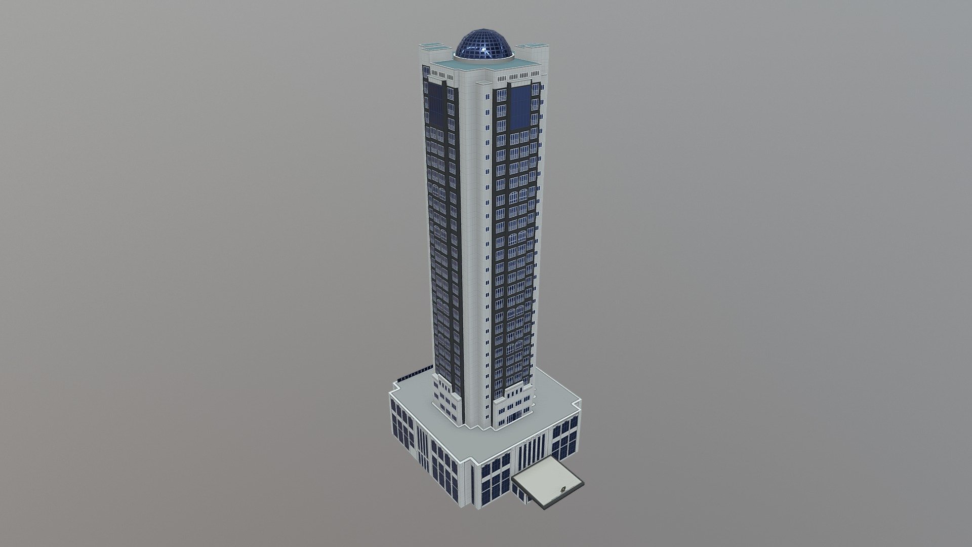 You can buy this 3D Model here - -link removed-  Low-Poly 3D Model of the Grozniy City Hotel which is the biggest five star hotel in the Northern Kavkaz. The building process was completed in 2011 3d model