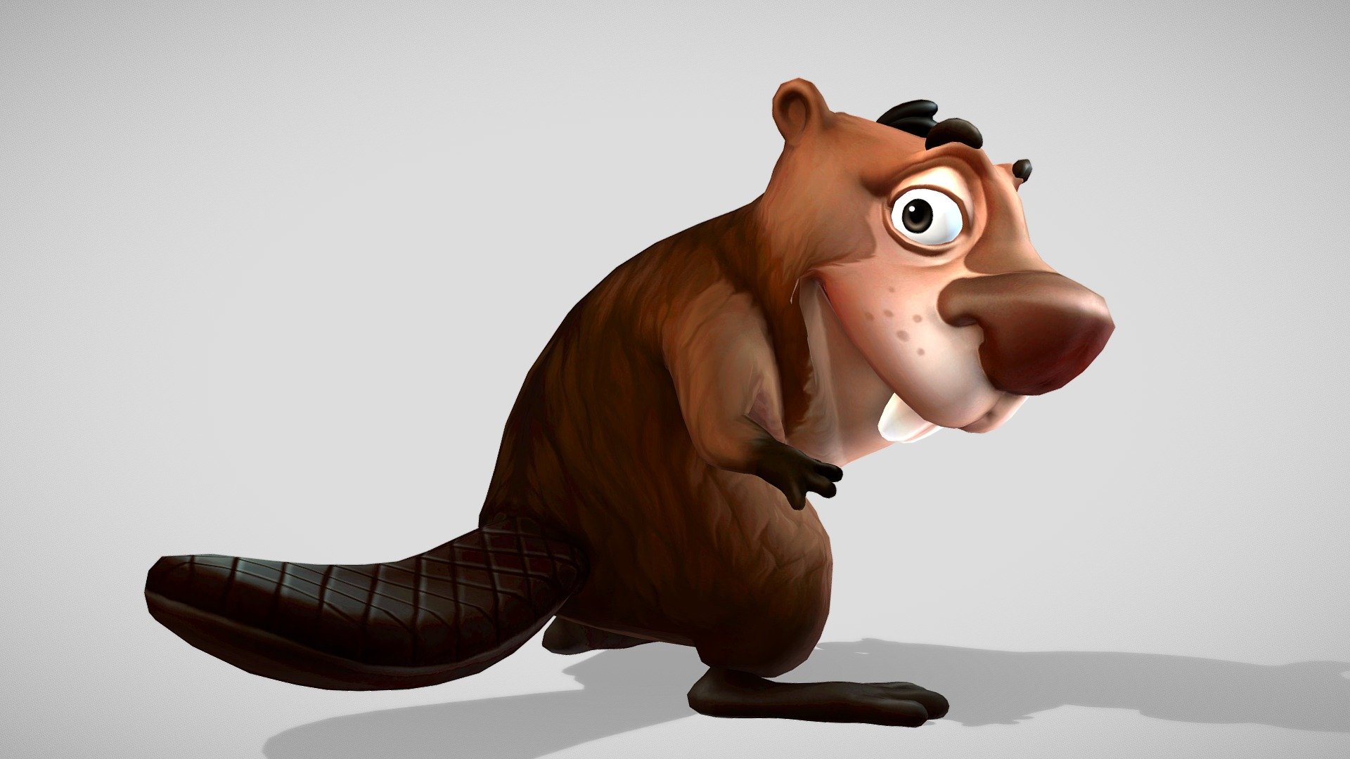 This is a cartoon beaver

Comes with the following animations:




Idle

Idle2

Walk

Run

Roll

Success

Failure

Talk

Sleep

Jump Up

Fall

Land On Ground

Kick

Get Damage

*Important: Pick up, carry, and throw animations not currently present! *

Triangle Count: 8712

Offered File Format: FBX

This characters contain no blendshapes. Facial animation is handled with bone animation.

Texture Size 2048x2048 (Both for color and normals)

For more info contact me: dogzerx@hotmail.com

Thank you! - Beaver - Buy Royalty Free 3D model by JoseDiaz 3d model