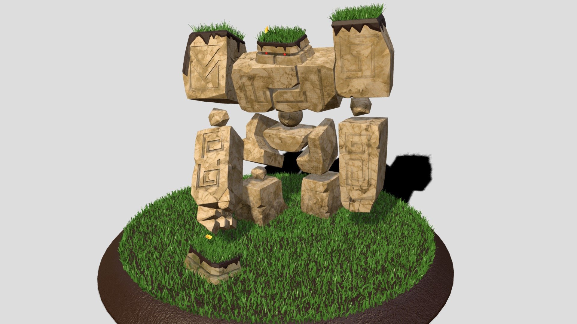 Fan-made 3D recreation of the Stone Golem from Maplestory, the game by NEXON 3d model