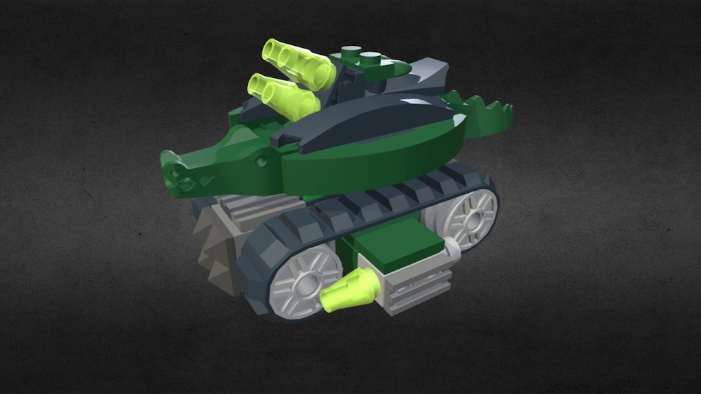 for my series of sci-fi animal vehicles - Crocotank - 3D model by msx 3d model