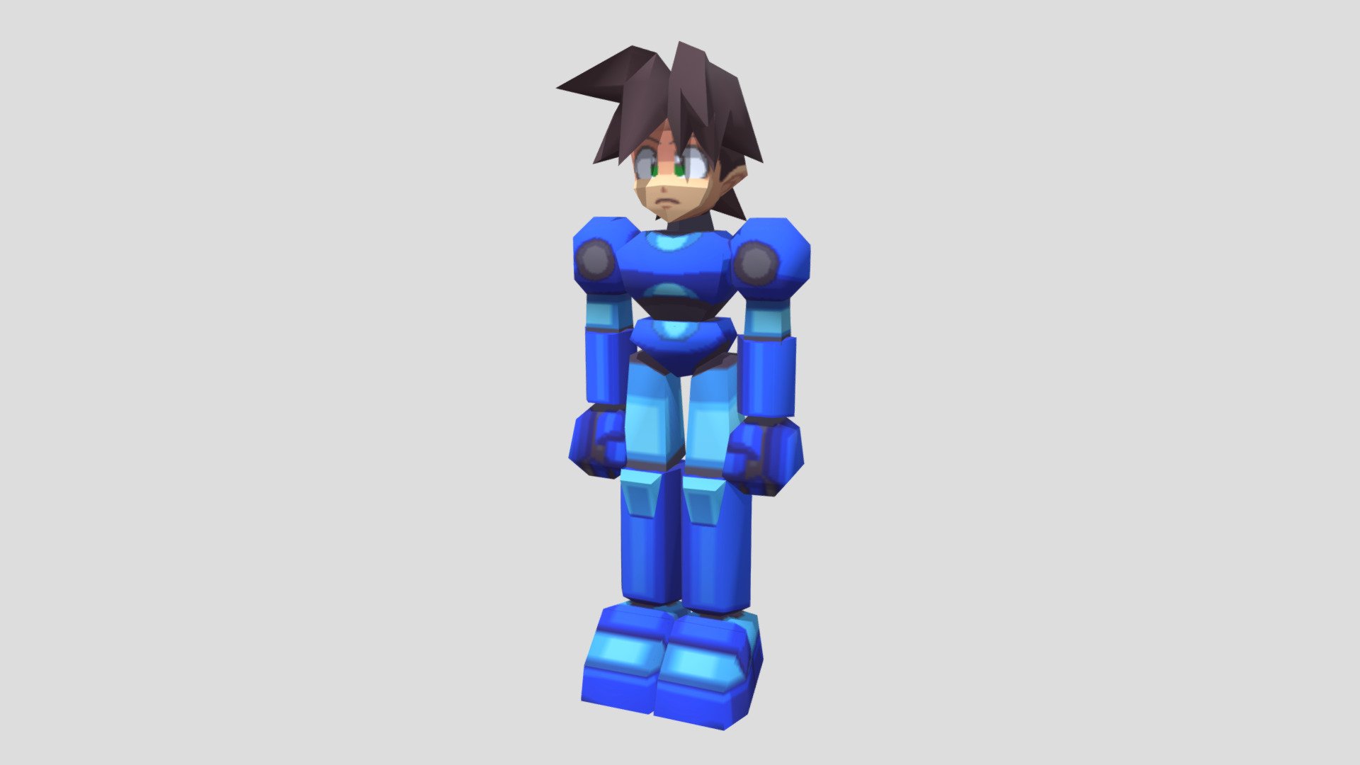 This is a 3D model of  Megaman Volnutt from the PS1 game: Mega Man Legends 3d model