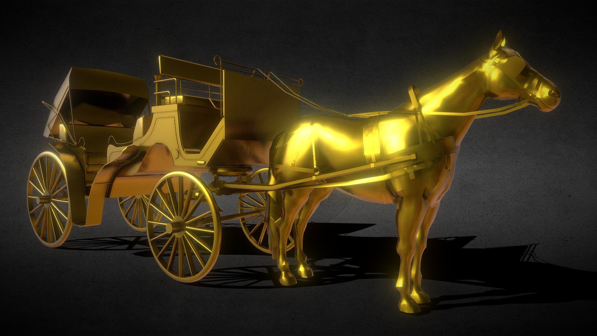 Horse-drawn carriage - Buy Royalty Free 3D model by design ap (@like2019) 3d model