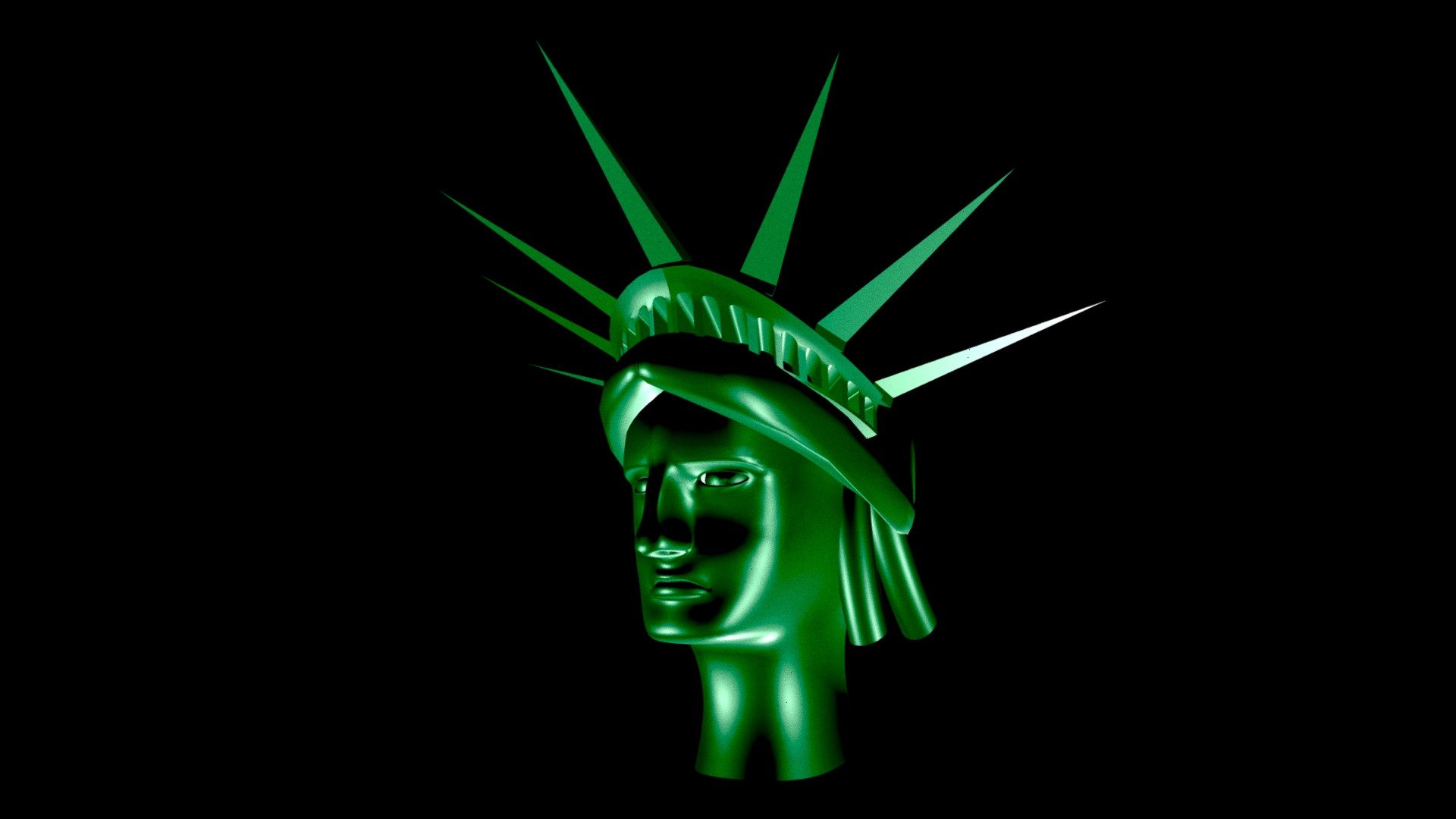 Head the Statue of Liberty - 3D model by Arhi2000 3d model