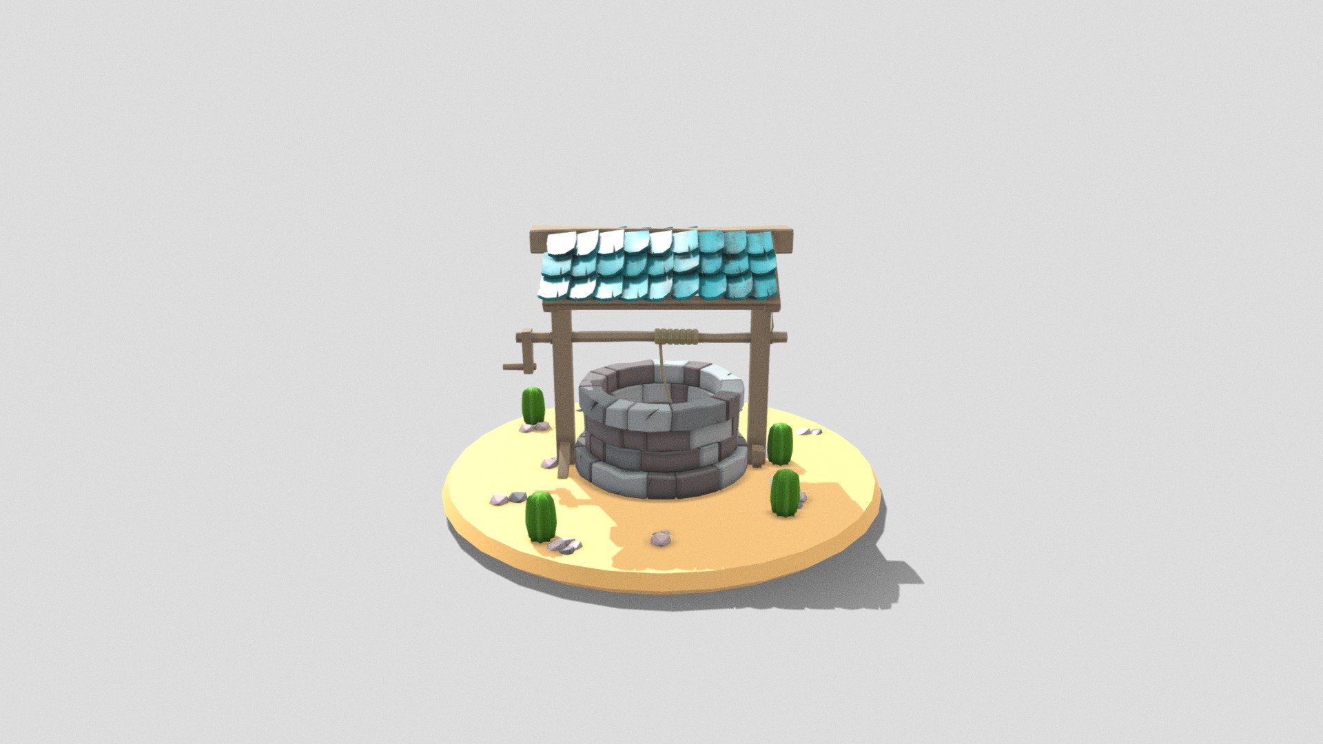 I decided to repeat the model from Grant Ebbitt's lesson - The well in the desert - Download Free 3D model by vivays 3d model