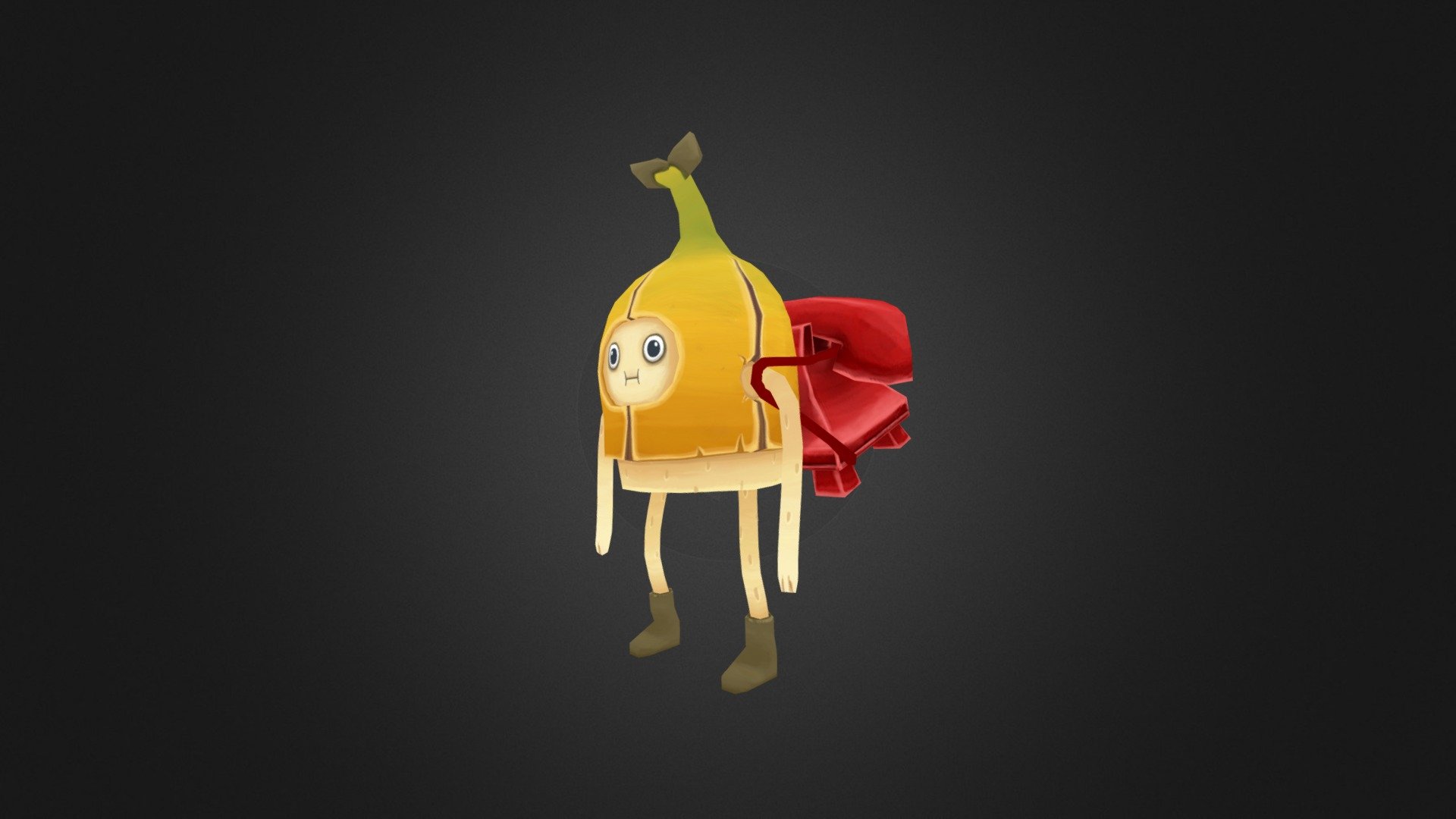 Take on Adventure Time's Bananaman. With a phone. Banana phone 3d model