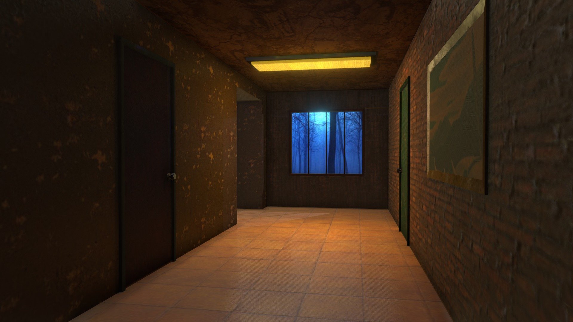 Dark Hallway
Textures baked in Blender - Dark Hallway - Buy Royalty Free 3D model by jimbogies 3d model