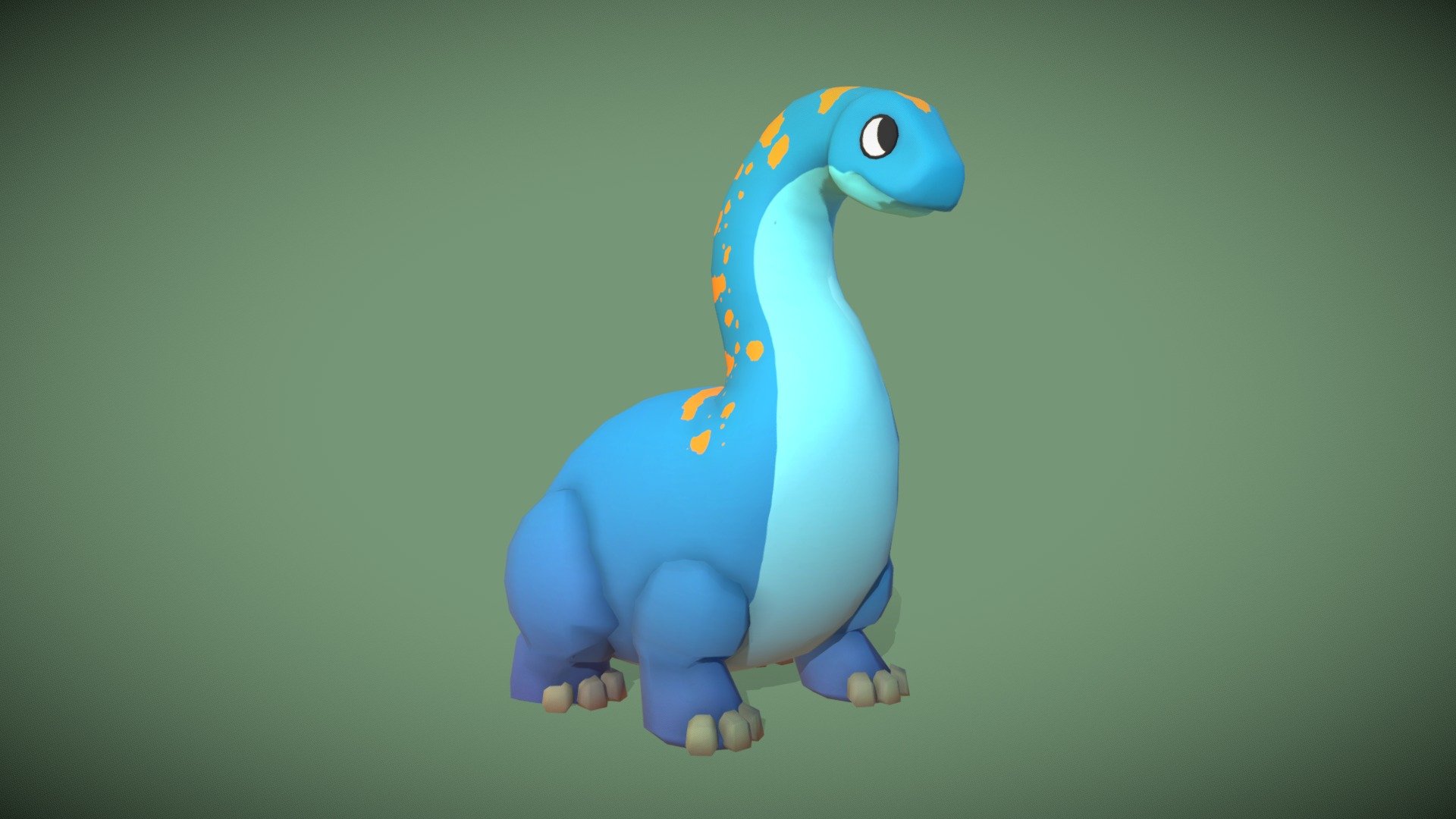 3D model of a cartoon Titanosaur for my final university project.

Modeled, Rigged and animated in Maya LT 2020, Textured in Substance Painter 3d model