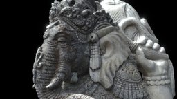 Ganesha (bone) Statue Bali v6(photogrammetry) lidar, god, asian, ganesha, bali, statue, religion, indonesia, hinduism, photoscan, photogrammetry, blender, pbr, scan, 3dscan, sculpture, polycam