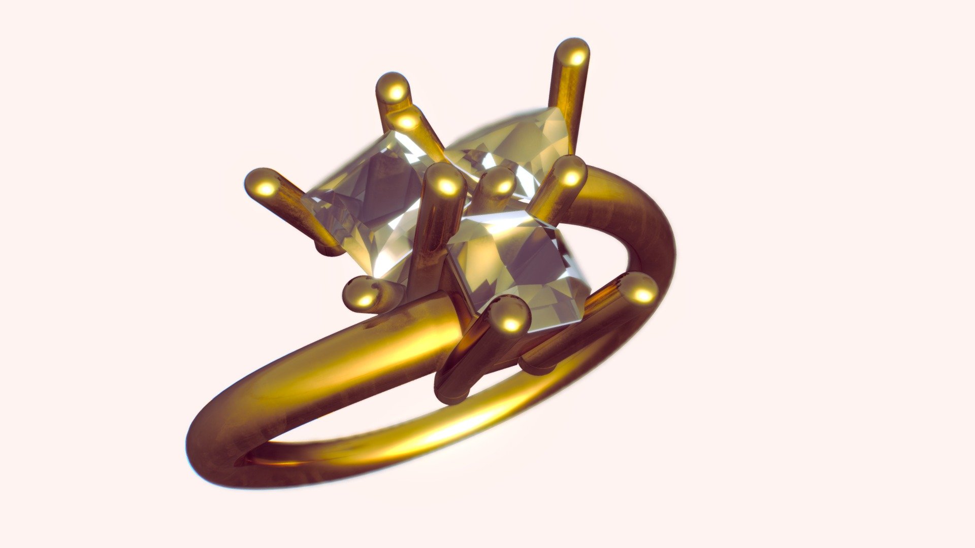 33k tris
Two sets of PBR materials - Golden ring with Dimonds - 3D model by TadenStar 3d model