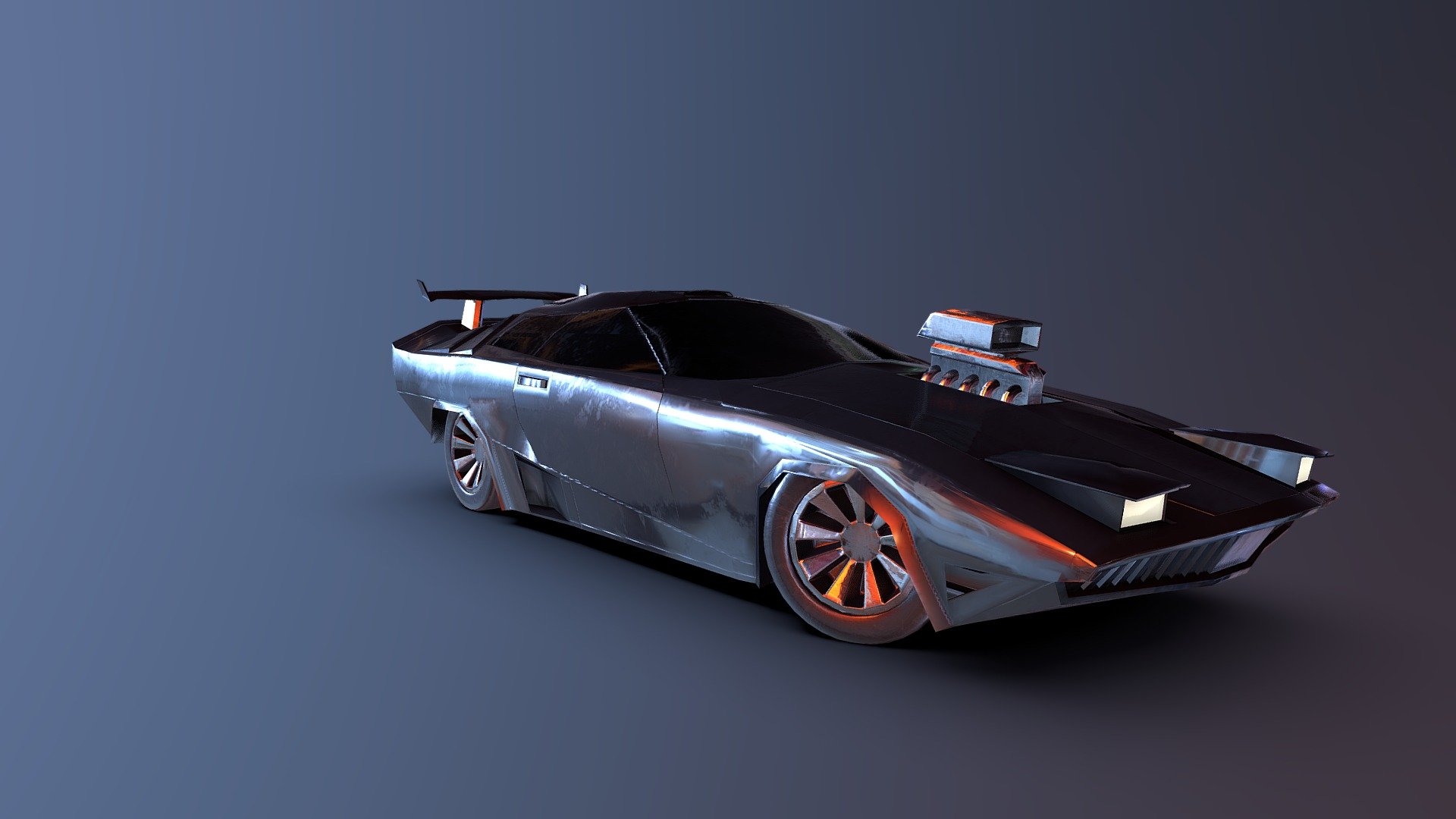 A cuberpunk car of the future.
inspired by blade runner, knight rider and cyberpunk game.
modeled in 3ds max and painted in substance painter 3d model