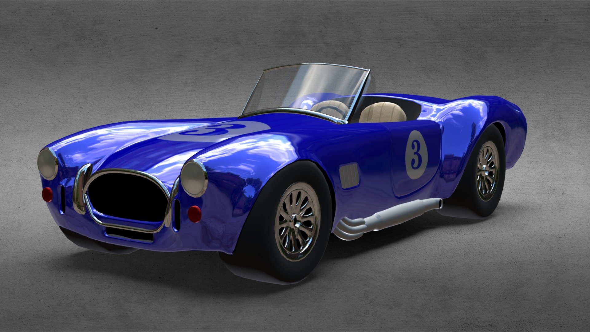 Shelby Cobra  - Car - 25.5k faces - 3D model by Extruded Design (@extrudeddesign.com) 3d model