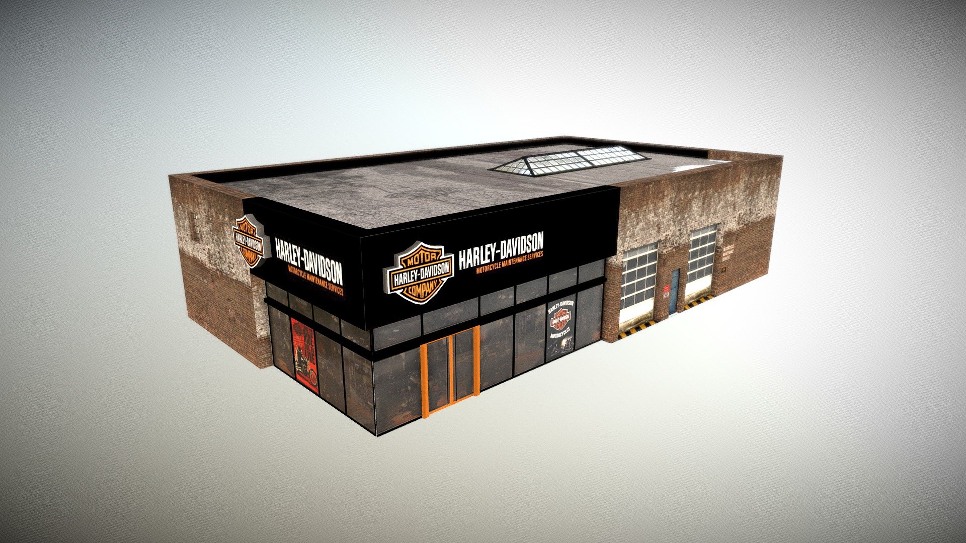 Harley Davidson Dealership - 3D model by Gruny (@grunystudio) 3d model