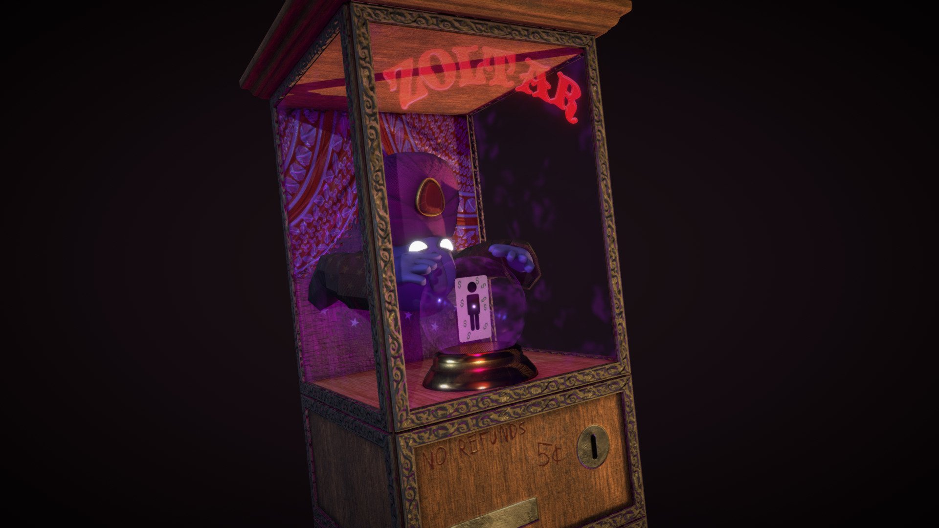 A Zoltar fortune teller machine, no refunds.

3December2020 Day 3 - Fortune Teller - Download Free 3D model by Duznot (@duz_vr) 3d model