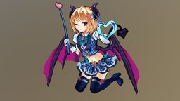 Lilith monsterstrike, females, girl, game, anime