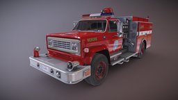 Vintage fire truck truck, 911, stairs, pump, ambulance, road, metro, gta, rush, emergency, hydrant, siren, pierce, city
