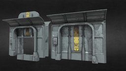 Fallout 3 Vault 101 Door bunker, rusty, metal, old, substance, blender, fallout, steel