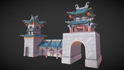 Chinese Temple Gatehouse Set lantern, asia, snake, china, pagoda, chinese, wooden-sculpture, pingyao, chinese-architecture, asian-architecture, dragon, temple, zhong-guo, shanxi, walled-city, si-miao, noai, ya-zhou, ya-zhou-ren, zhong-guo-ren, ru-kou, bao-ta