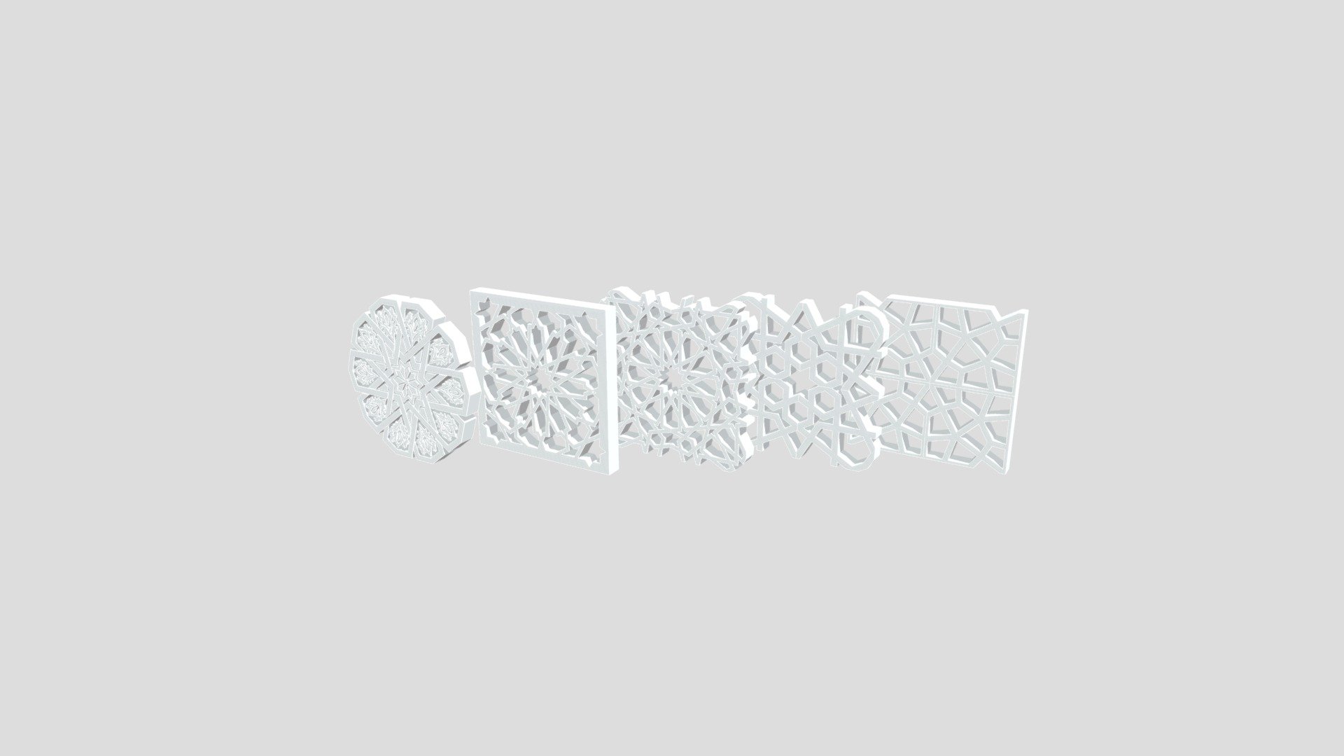Islamic patterns - Islamic patterns - Download Free 3D model by GhalebR 3d model