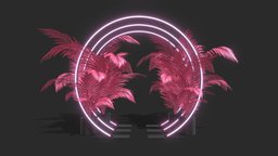 Neon Rings mini, photo, one, plants, set, event, architectural, party, decorative, color, holiday, opportunity, neon, background, tunnel, op, palms, celebration, photocall, design, decoration, ring, rings