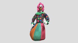 Clown (Female) clown, scary, round, houdini, female, zbrush, halloween, scaniverse
