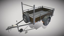 Trailer 200x110 cm 750 kg trailer, carrier, unwrapped, vagon, pbr