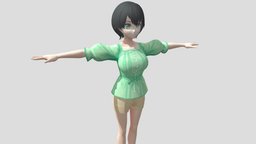 【Anime Character】Female004 (Unity 3D)