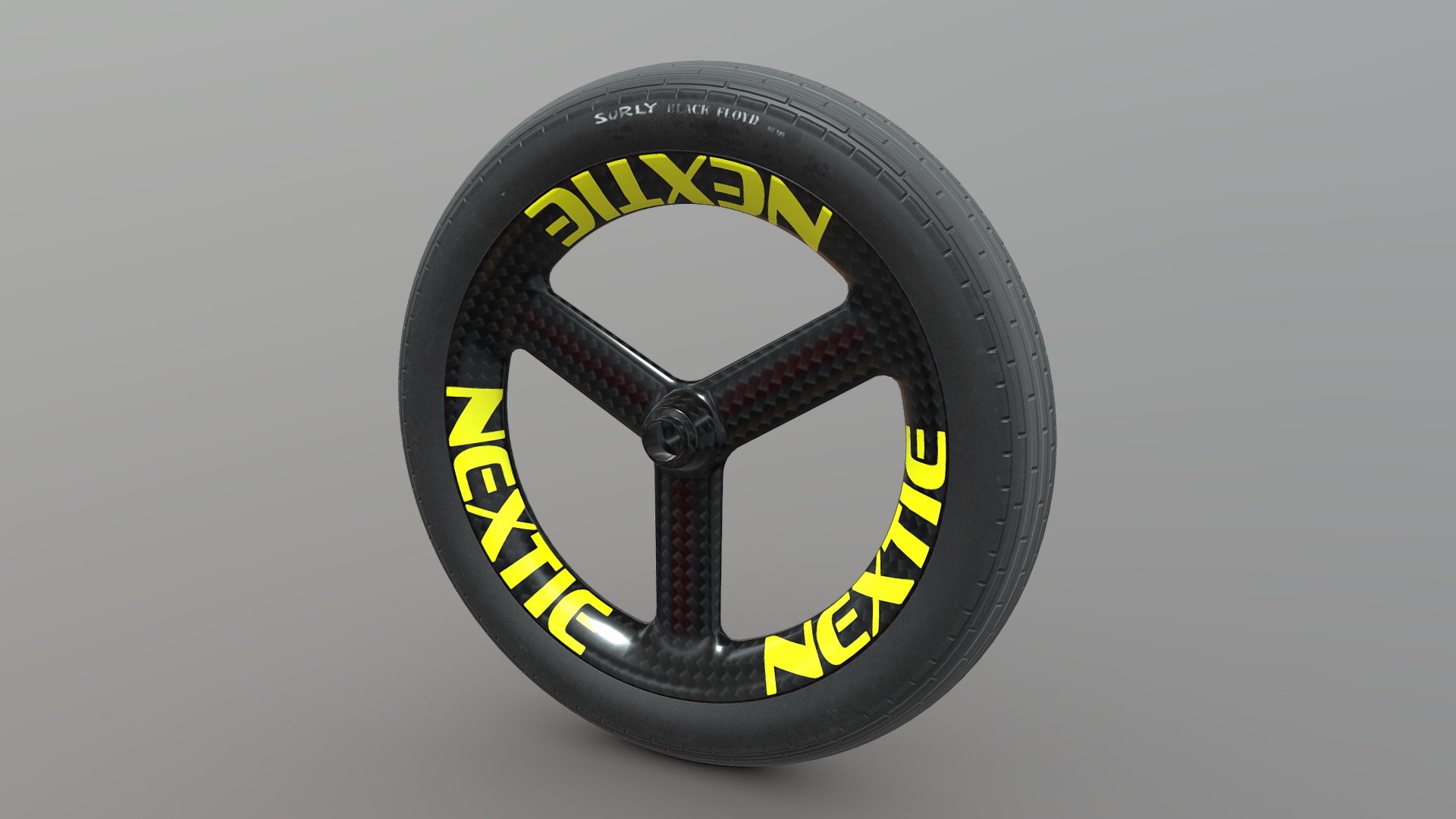 Nextie carbon wheel for fatbike - 3D model - 3d model-Fat Bike Wheel-NEXTIE - 3D model by StarTone 3d model