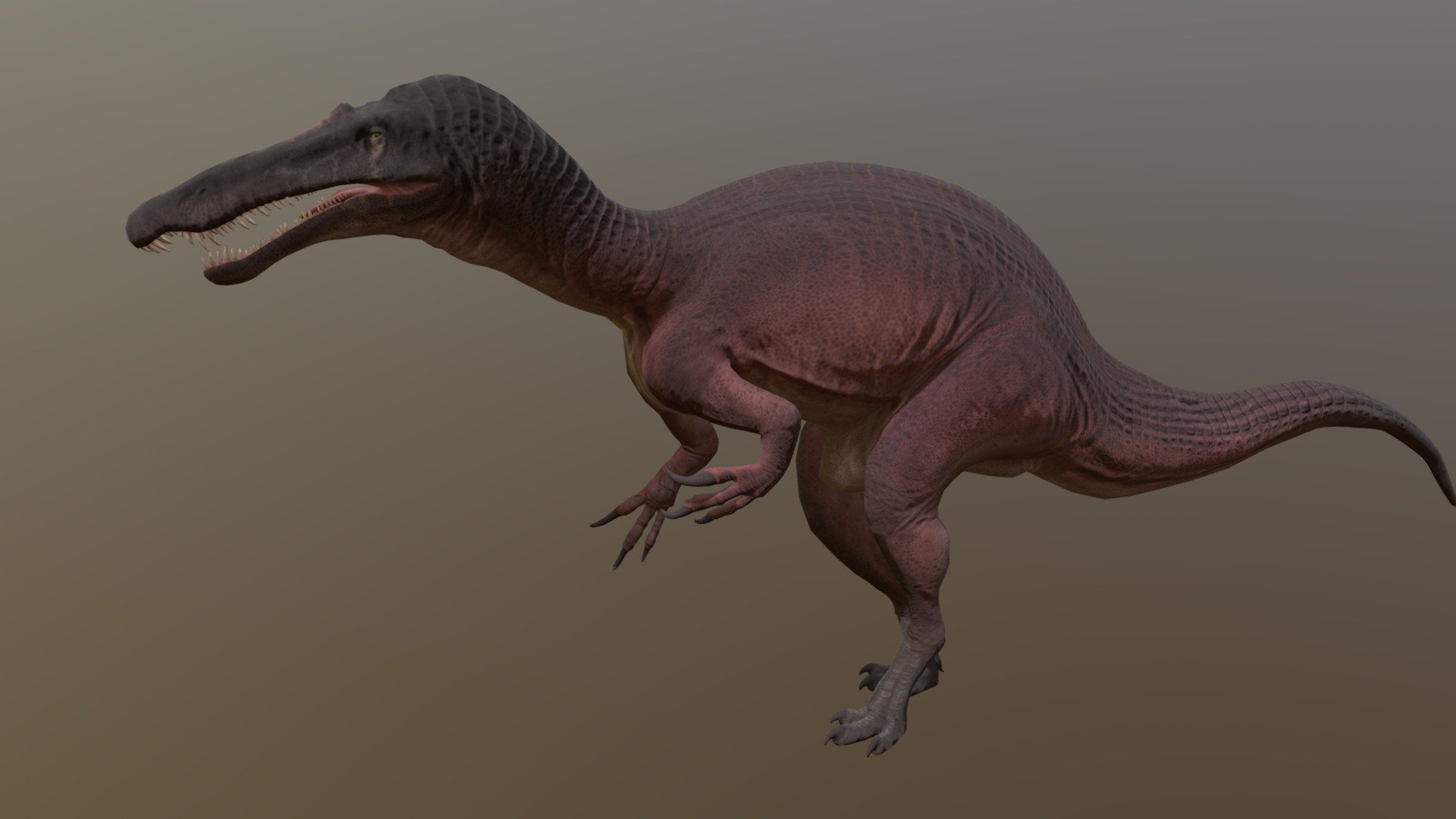 Rebuilt &amp; simple animation for this dinosaur
https://sketchfab.com/3d-models/hd-suchomimus-36f701e511d14a7e84b3d3b622cf6c1f - Suchomimus - Download Free 3D model by kenchoo 3d model